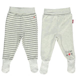Bebetto Baby Footed Leggings I Love Mom 2-Pack (9-12mths)