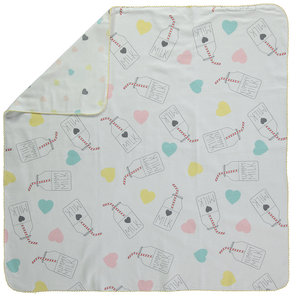 Bebetto Cotton Flannel Blanket Hearts