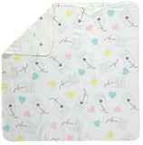 Bebetto Cotton Flannel Blanket Double Sided Hearts