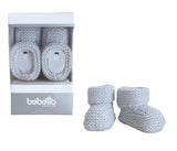 Bebetto Baby Knitted Booties Blue Boxed