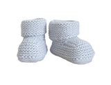 Bebetto Baby Knitted Booties Blue Boxed