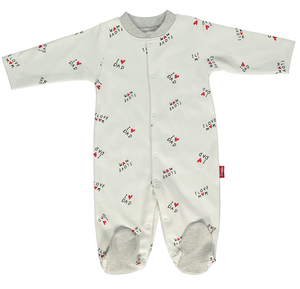 Bebetto Cotton Sleepsuit I Love Mom/Dad (0-9mths)