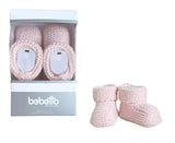 Bebetto Baby Knitted Booties Pink Boxed