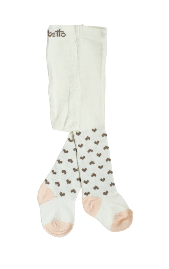 Bebetto Baby Girl Tights Ivory/Beige (0-36mths)