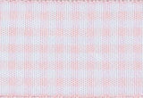 Pink and White Gingham Ribbon 80cm