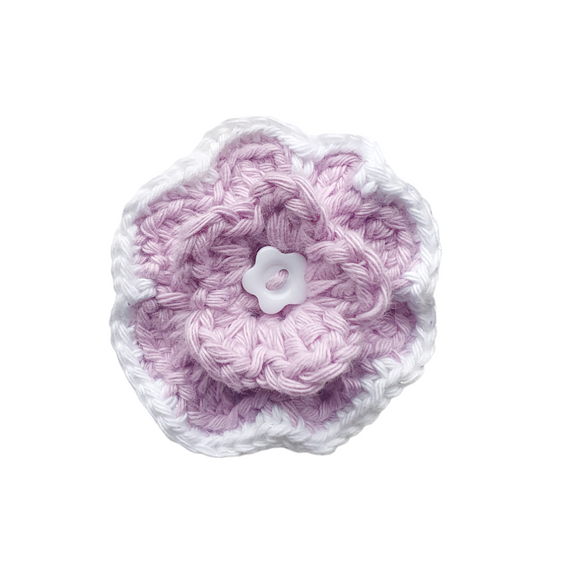 Purple Flower Hair Clip Handmade