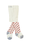 Bebetto Baby Girl Tights Ivory/Red (0-36mths)