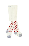 Bebetto Baby Girl Tights Ivory/Red (0-36mths)