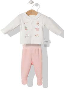 Bebetto Leggings and Top Set Squirrel Pink 2-Piece (0-6mths)