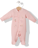 Bebetto Cotton Sleepsuit Pink Squirrel (0-9mths)