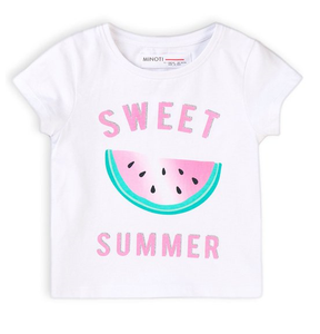 Minoti Girls T-shirt Sweet Summer White (12mths-3yrs)