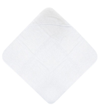 Baby Hooded Square Towel White Plain 90/90cm