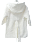 Bath Towelling Robe Hooded With Embroidery White (2yrs)