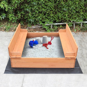 Liberty House Toys Kids Sandpit With Seating and Cover