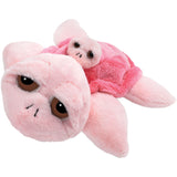 Suki Mummy And Baby Turtle Coral Pink Medium Soft Toy