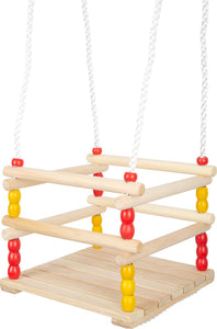Small Foot Wooden Swing With Enclosure