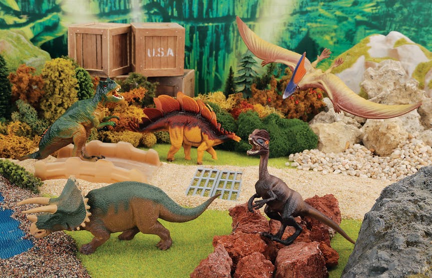 STARLUX Grande Set Dinosauri Con Schede Educative - 6 Figurine Realistiche Da Collezione - 815035