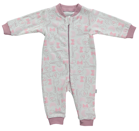 Bebetto Baby Girl Sleepsuit Giraffe Pink (0-18mths)
