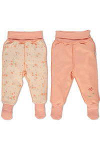 Bebetto 2-Pack Baby Footed Leggings Natural Home (0-12mths)