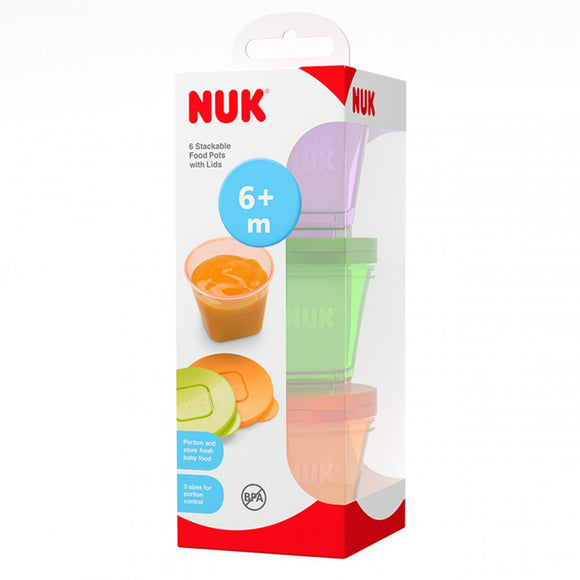 NUK Stackable Food Storage Pots 6Pk