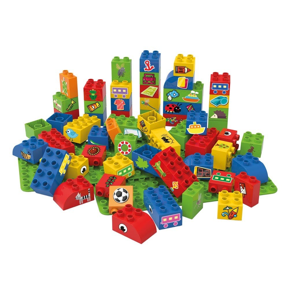 BiOBUDDi Educational Construction Blocks With 2 Baseplates 60Pcs – Kids ...