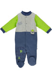 Bebetto Baby Boy Sleepsuit Bear Blue/Green (3-9mths)