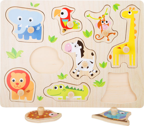Small Foot Chunky Wooden Puzzle Zoo Mates 12mths+