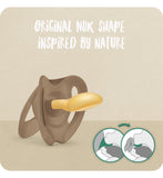 NUK For Nature Latex Soother 2-Pack Beige 0-6m