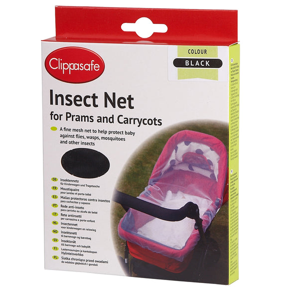 Clippasafe Pram/Carrycot Insect Net Black