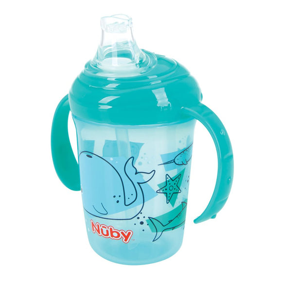 Nuby Decorated Grip n Sip Cup 240 ml 4m+ Blue