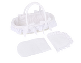 Small Foot Doll's Broderie Anglaise Moses Basket