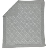 Bebetto Cotton Knitted Baby Blanket Openwork Grey