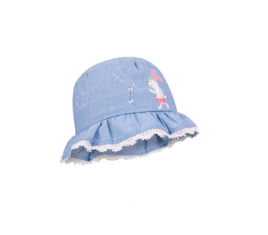 Yo Club Baby Girl Summer Sun Hat Blue (1-9mths)