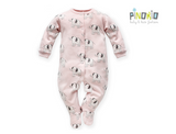 PINOKIO Baby Sleepsuit Wild Animals Pink
