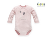 PINOKIO Baby Bodysuit Wild Animals Pink