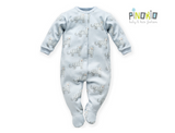 PINOKIO Baby Sleepsuit Wild Animals Blue