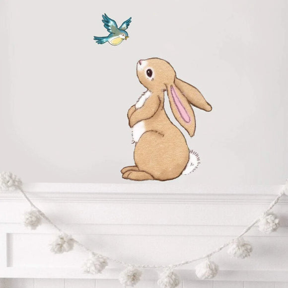 Boo and The Blue Bird Bunny Wall Stickers