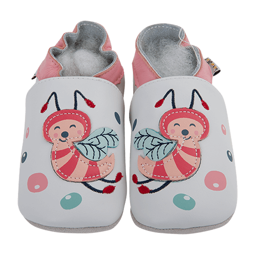 Lait et Miel Soft Leather Baby Slippers Bees Kids Magic Land