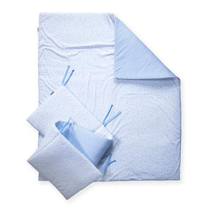 Clair de Lune Stars & Stripes Cot/Cot Bed Quilt & Bumper Bedding Set Blue