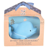 Tikiri Dolphin Natural Rubber Teether Rattle & Bath Toy Boxed