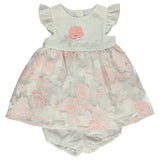 Bebetto Floral Occasion Dress Ivory Pink (6mths-3yrs)
