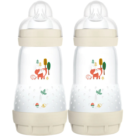 MAM Easy Start Baby Bottle 2-Pack 260ml Cream 2+m