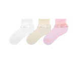Baby Girl Frilly Lace Turnover Socks 3Pk