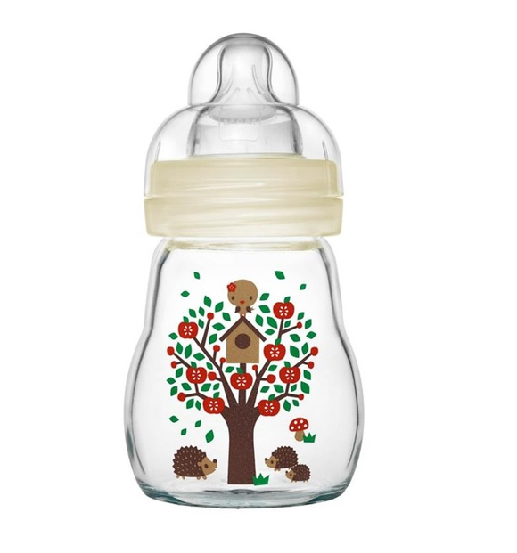 MAM Feel Good Glass Baby Bottle 170ml Neutral 0+