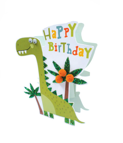 Second Nature HAPPY BIRTHDAY Dinosaur Greeting Card