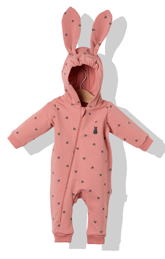 Bebetto Dolce Piccolo Pink Bunny Pramsuit (0-12mths)