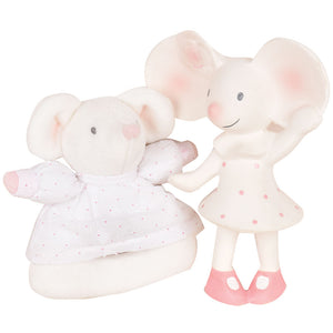 Tikiri Meiya the Mouse Gift Set Boxed (Rubber Squeaker + Soft Rattle)