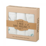 Petite Piccolo 3-Pack Muslin Squares Feathers