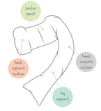Dreamgenii Pregnancy Support & Feeding Pillow Grey Marl