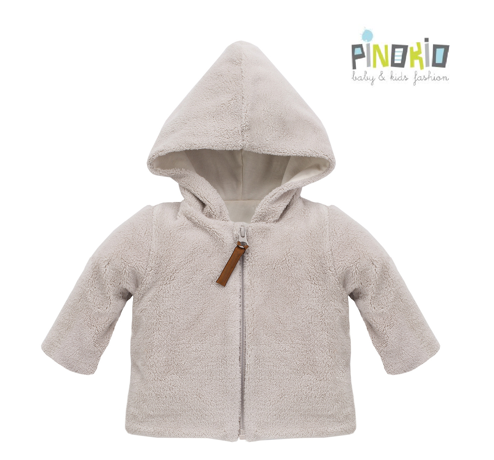 PINOKIO Baby Hooded Fleece Jacket Beige Kids Magic Land